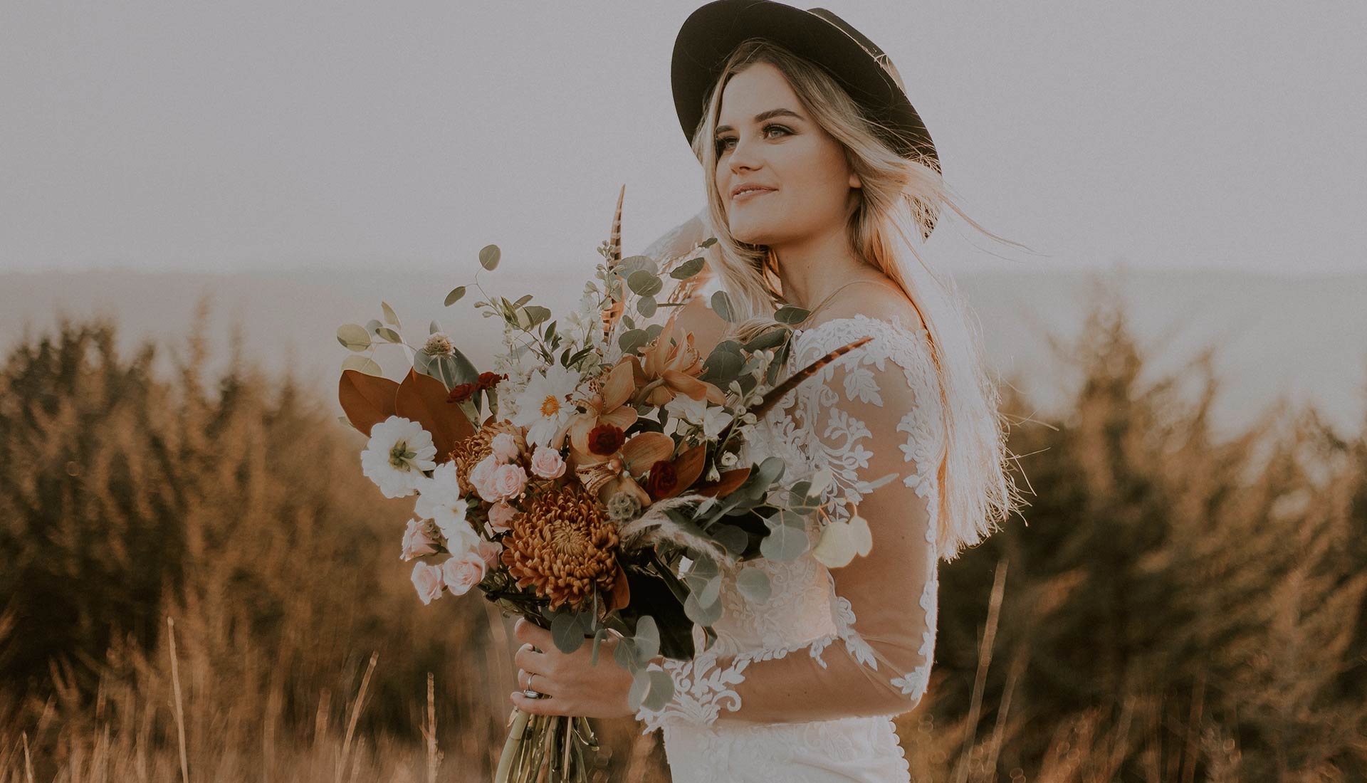 Braut mit Brautstrauß